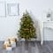 4ft. Pre-Lit Cambridge Spruce Flat Back Artificial Christmas Tree with Warm White Multifunction LED Lights